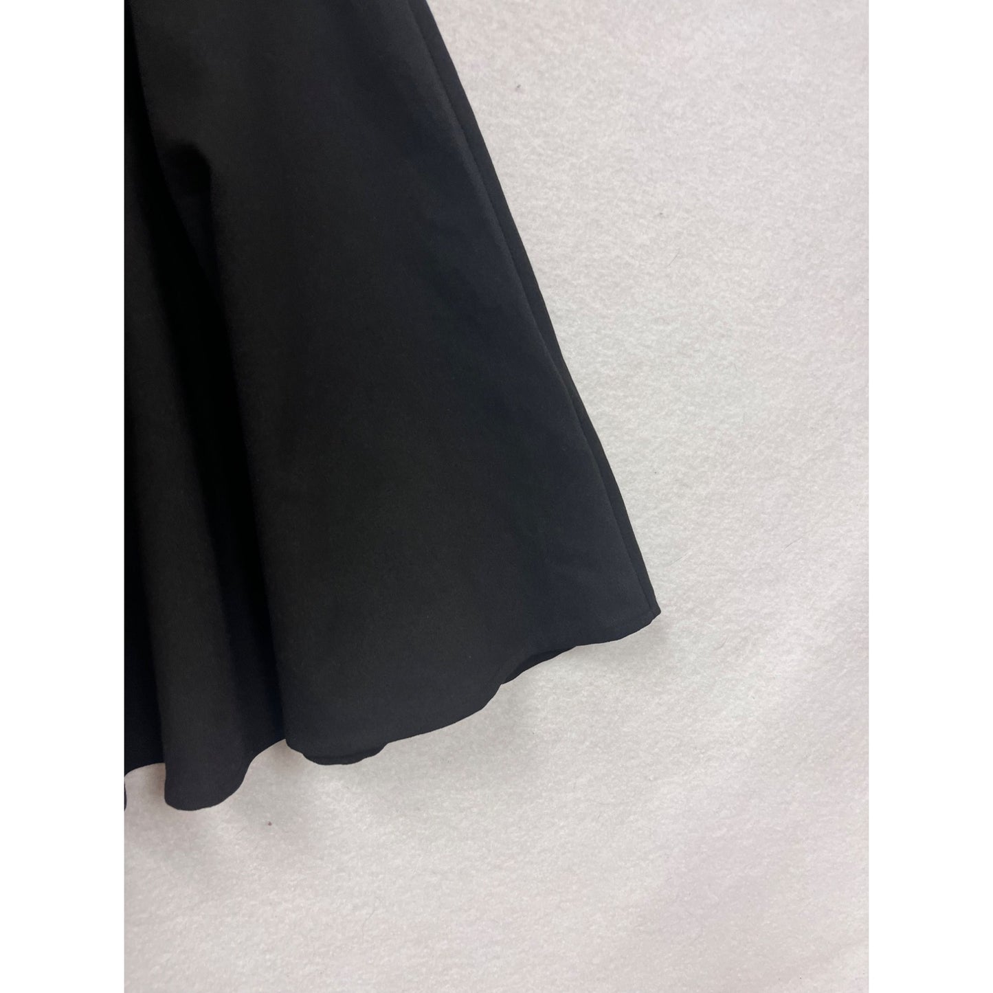 Black Sleeveless Fit & Flare Dress With Sheer Polka Dot Mesh #8459