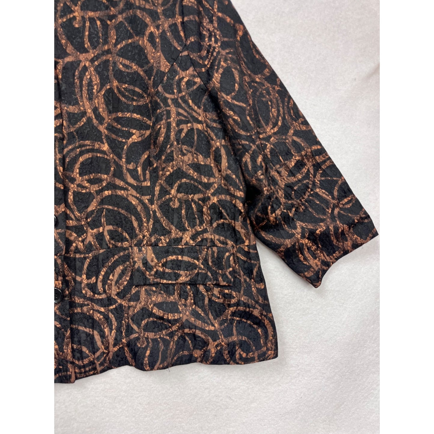 Wern London 2X Black & Copper Textured Open Jacket #967A