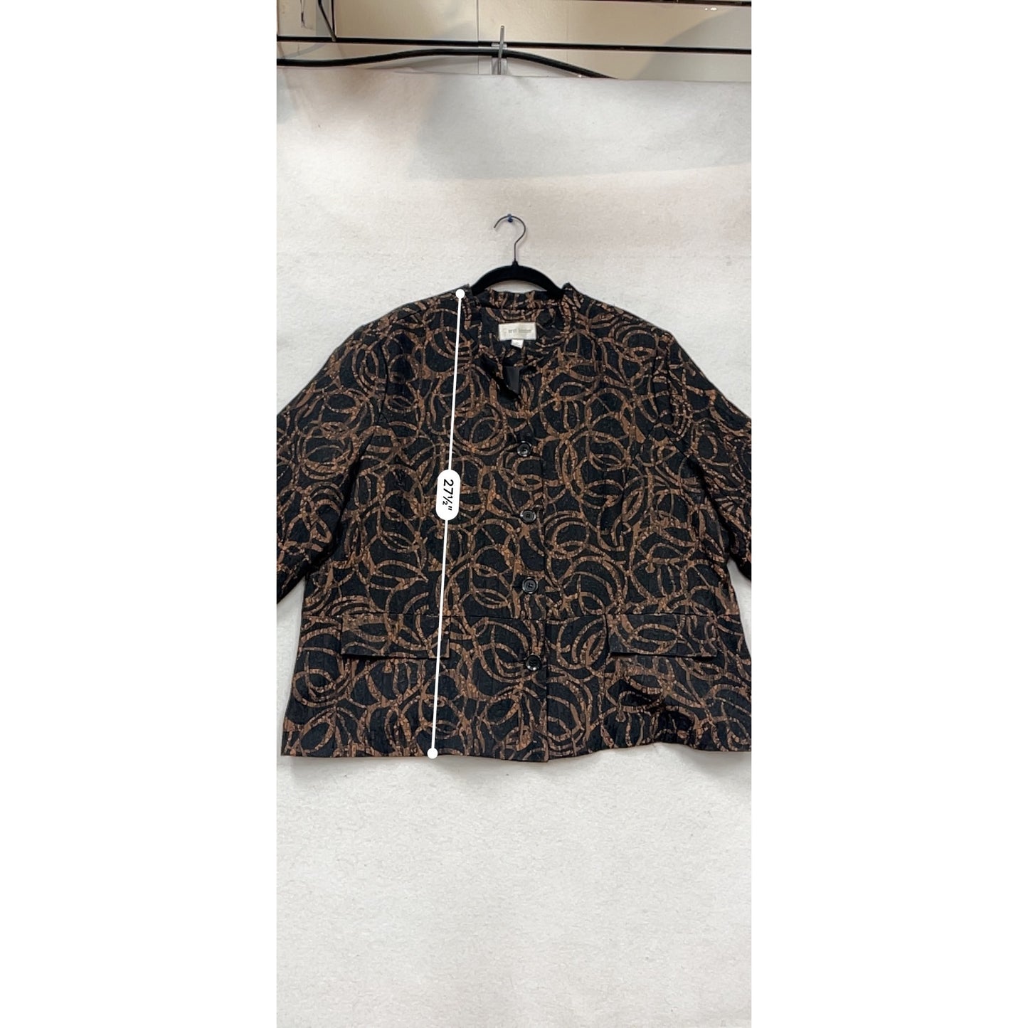 Wern London 2X Black & Copper Textured Open Jacket #967A