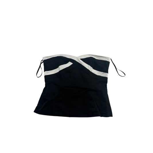White House Black Market Womens Black & White Strapless Top Size 4 #6320