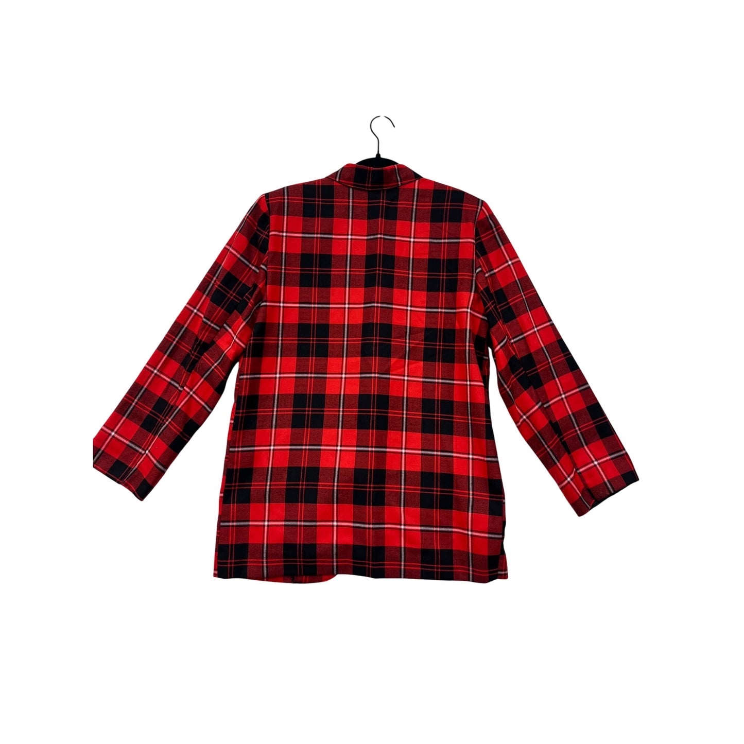 Red & Black Plaid Blazer By Daily Habit Size 7 #8651