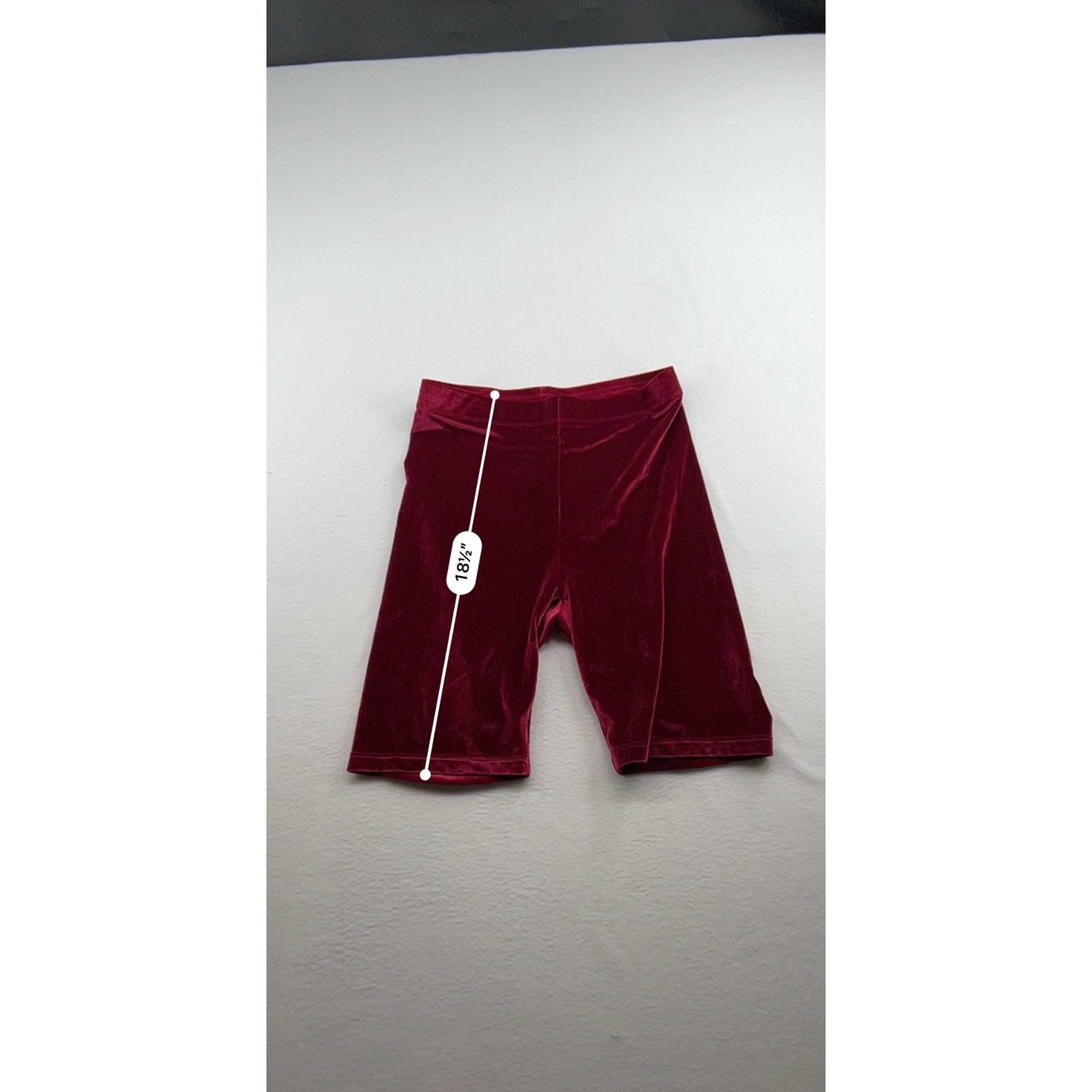 Velvet High-Waisted Burgundy Biker Shorts Soft Stretchy Stylish #6648