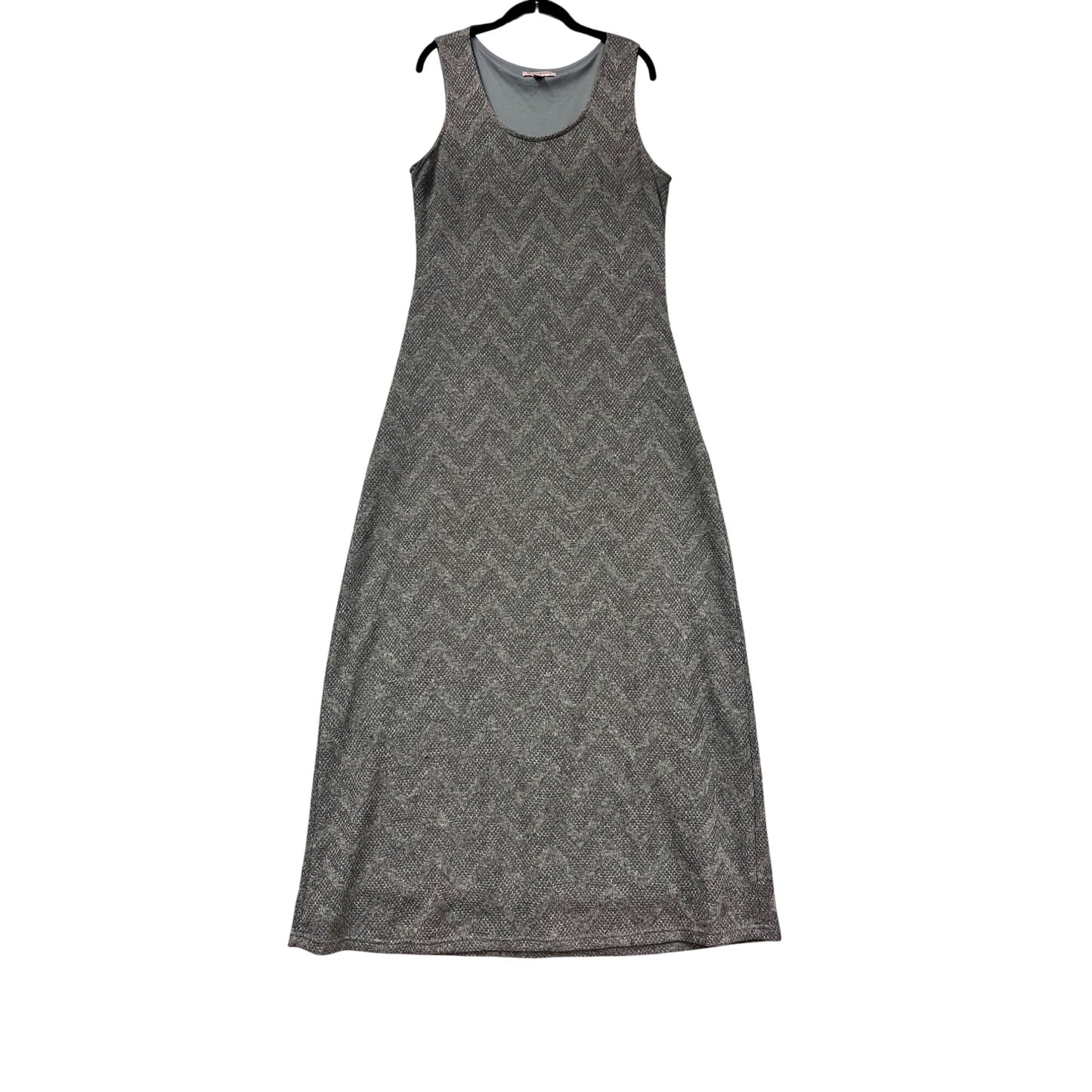 Sharagano Sleeveless Chevron Maxi Dress Size 14 #534A