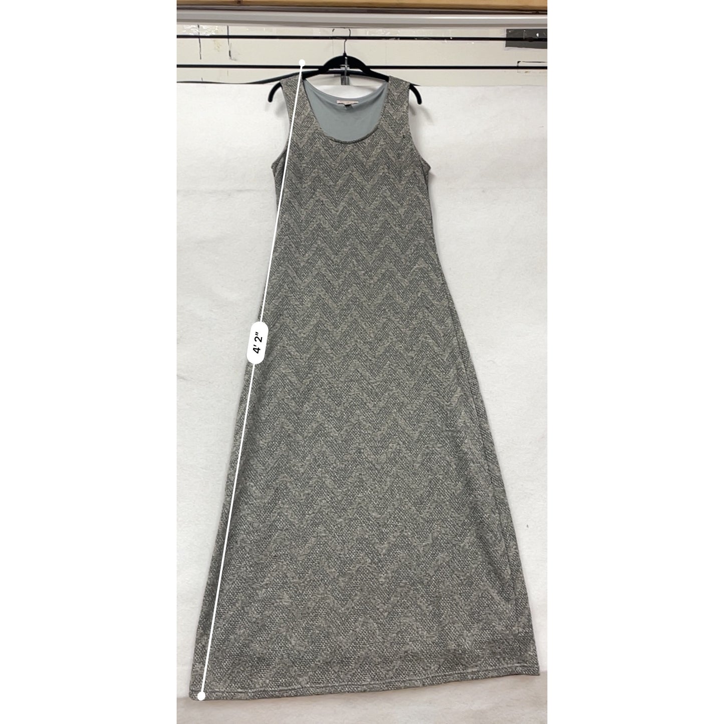 Sharagano Sleeveless Chevron Maxi Dress Size 14 #534A