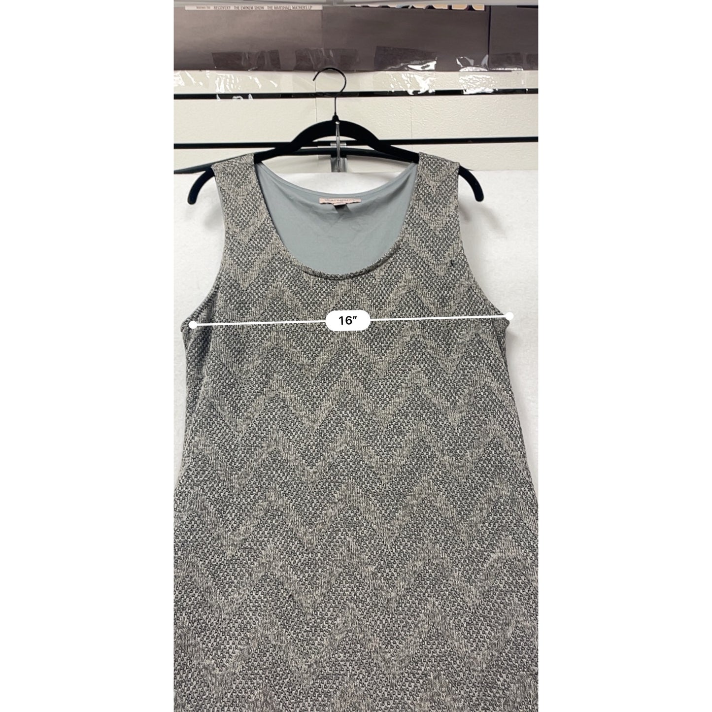 Sharagano Sleeveless Chevron Maxi Dress Size 14 #534A