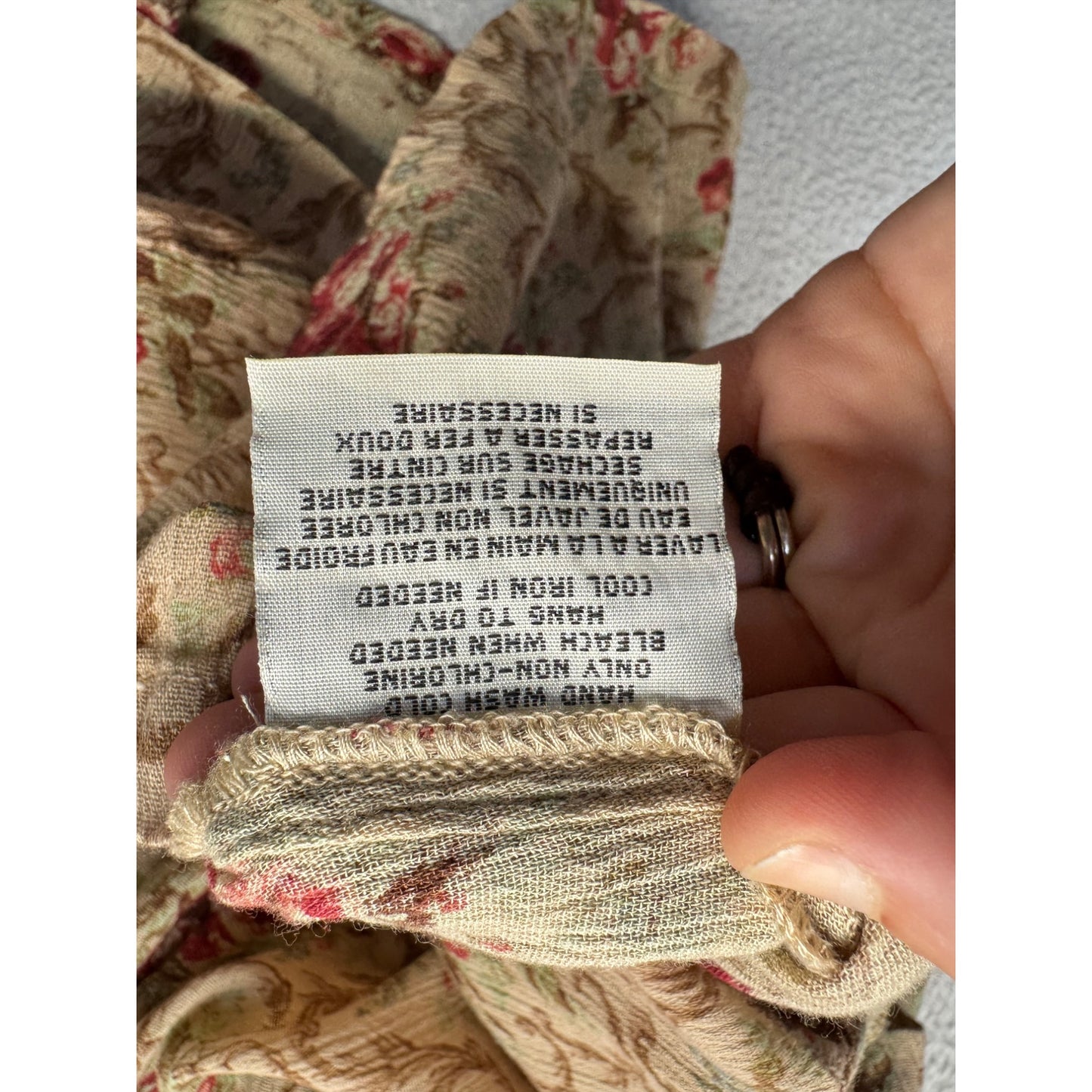 Denim & Supply Ralph Lauren Floral Boho Dress XS Beige & Red #9996