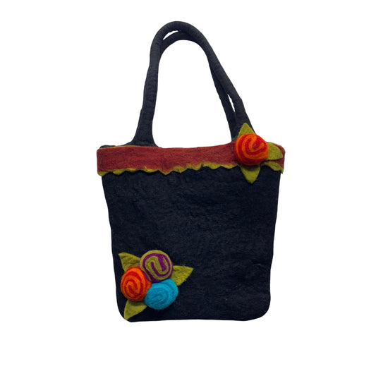 Rising tide Wool Felt Purse #5110