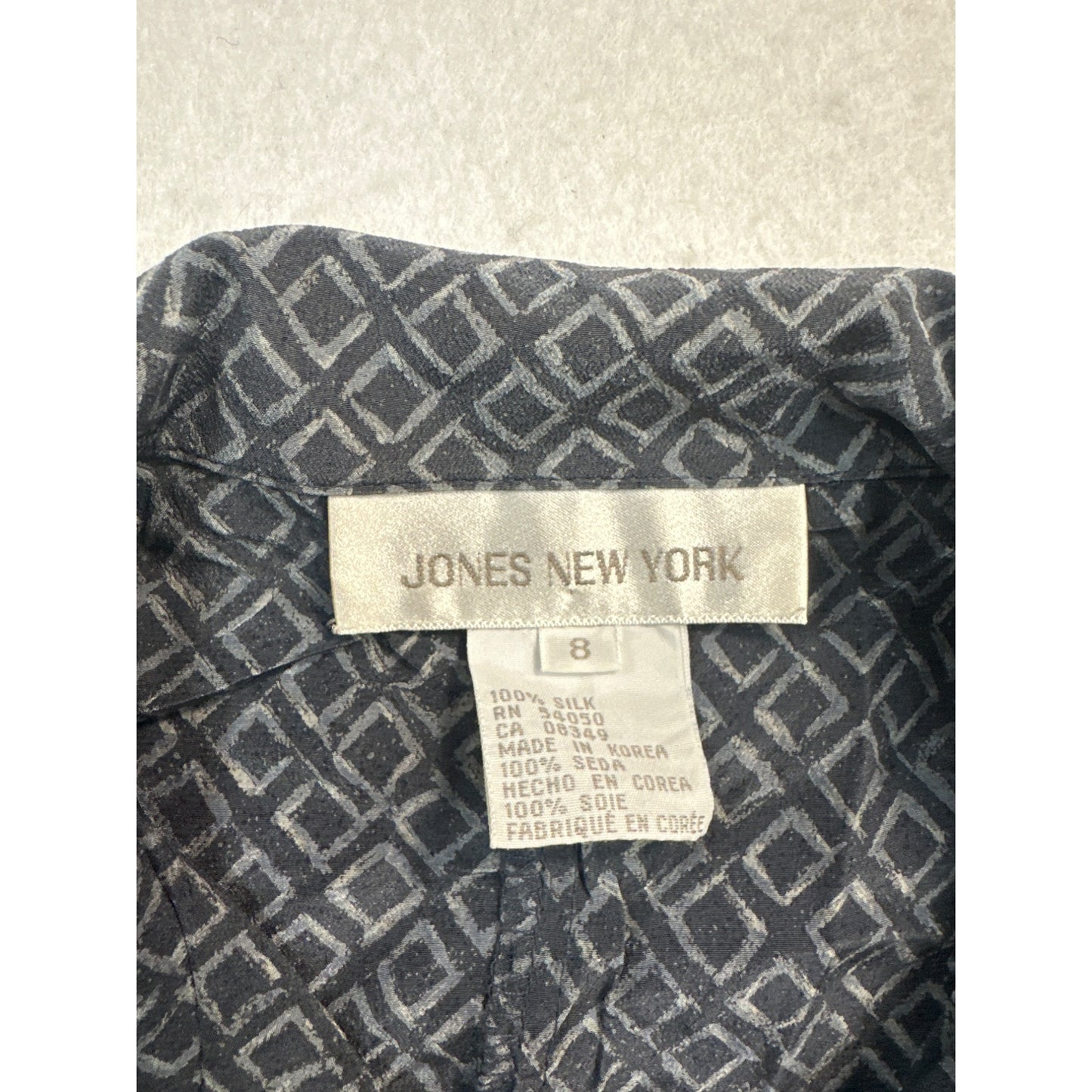 100% silk Jones New York Blouse#2510
