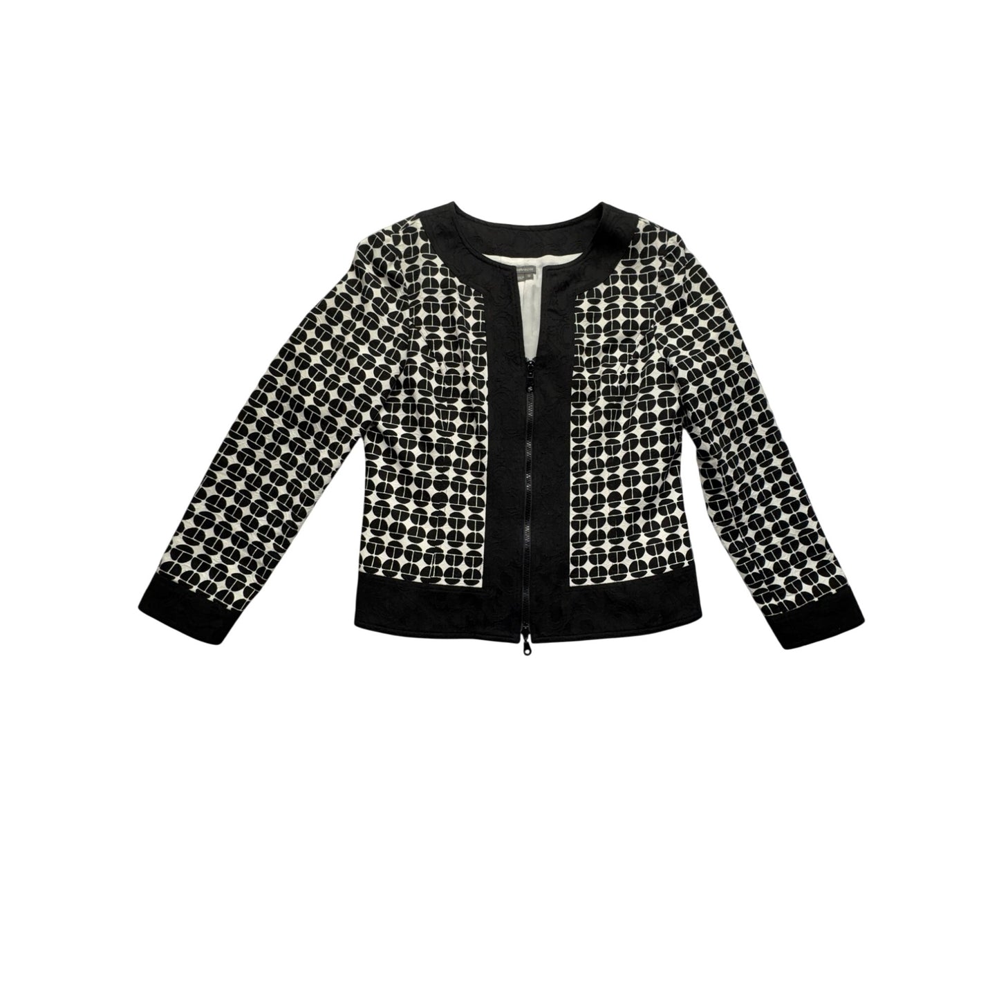 Anthracite Womens Black & White Geometric Print Blazer #7720
