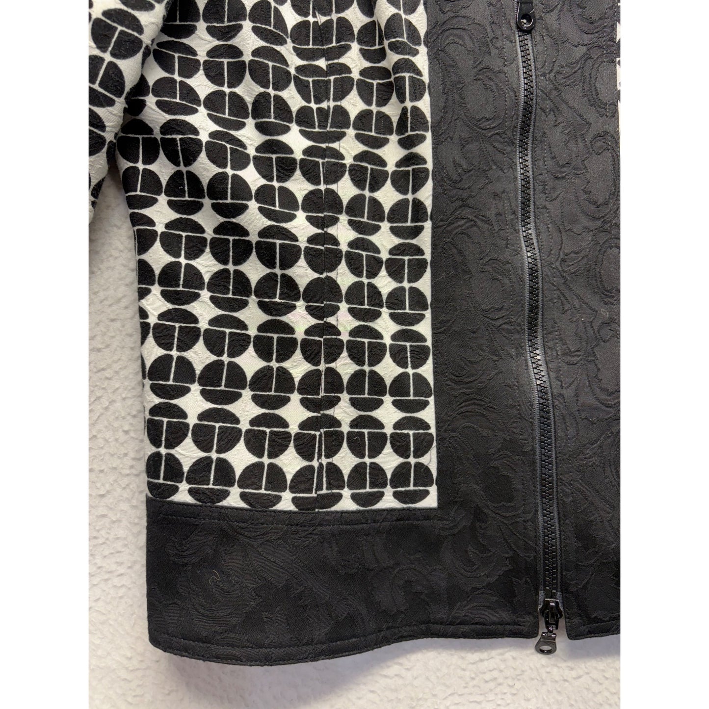 Anthracite Womens Black & White Geometric Print Blazer #7720