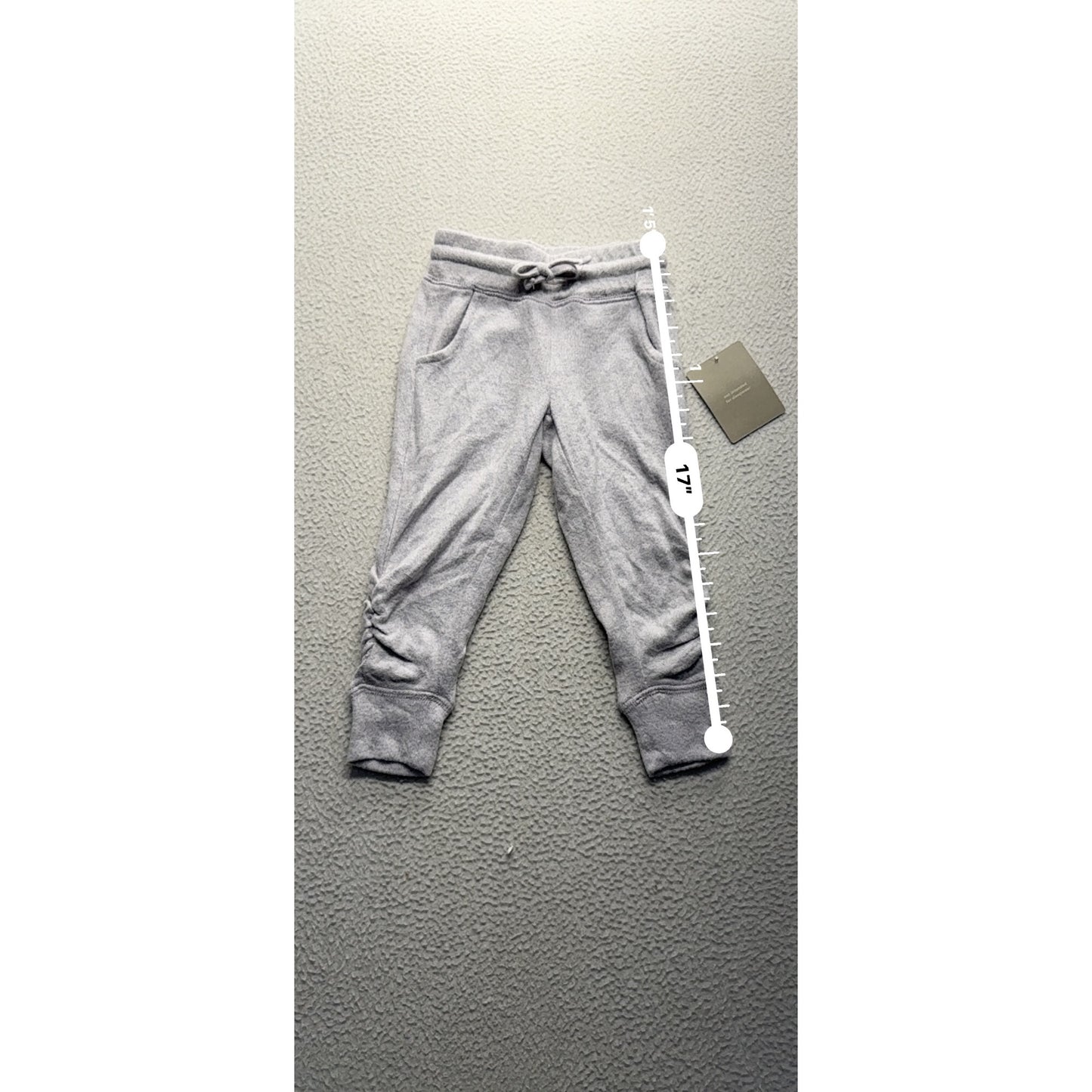 R+R Toddler Heather Gray Jogger Pants With Drawstring Waist 2T #9199