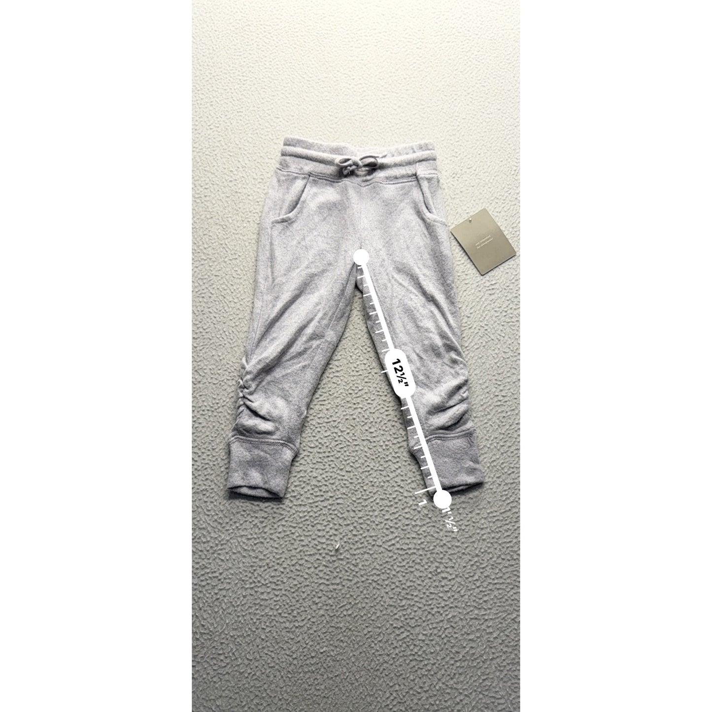 R+R Toddler Heather Gray Jogger Pants With Drawstring Waist 2T #9199