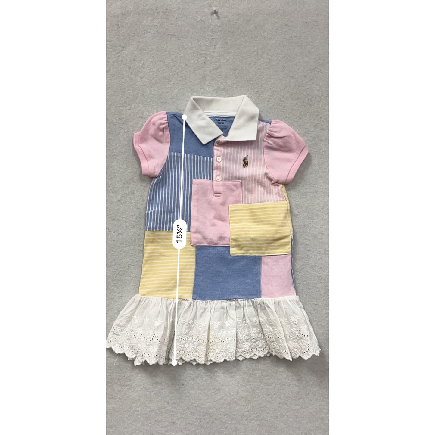 Ralph Lauren Baby Patchwork Polo Dress #8897
