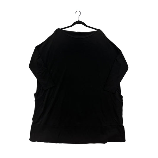 Black COS Womens Oversized Tunic Dress With 3/4 Sleeves & Pockets #6629