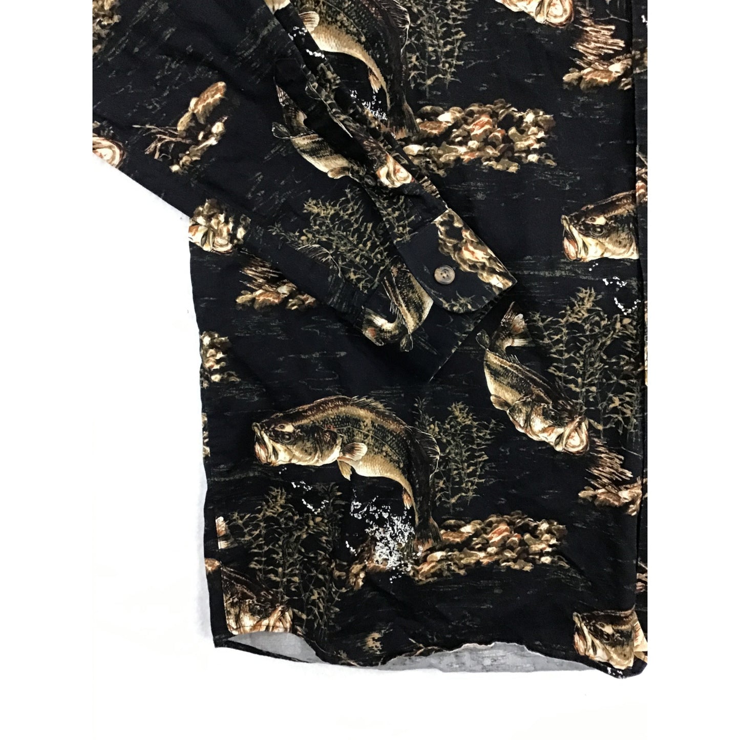 Mens Fish Printed Button Down