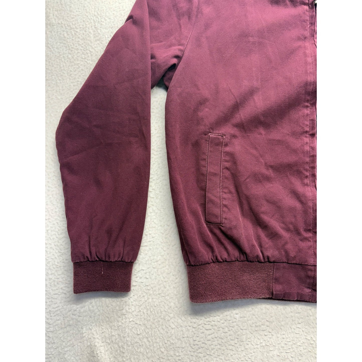 Brandy Melville Small Maroon Cotton Bomber Jacket #7719