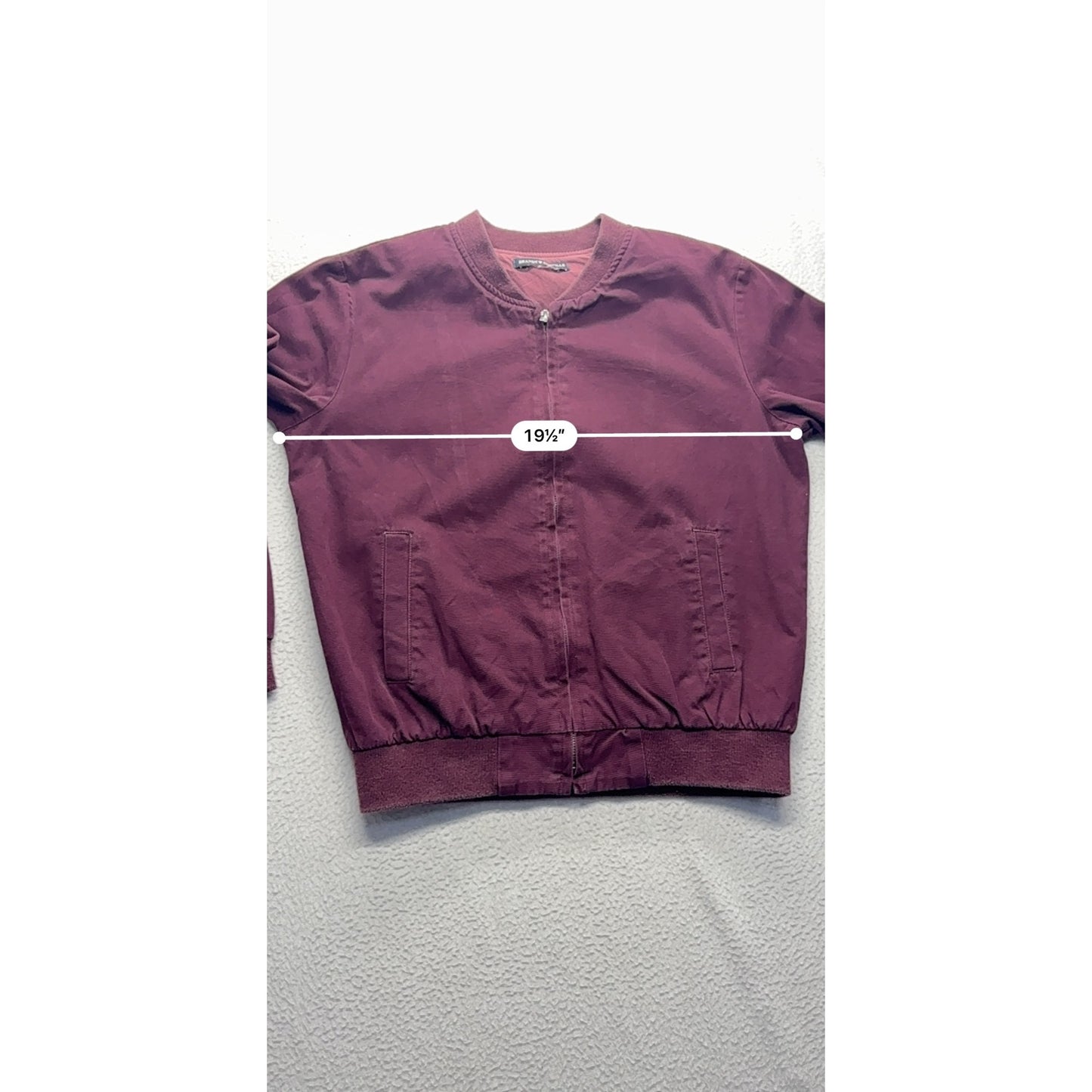 Brandy Melville Small Maroon Cotton Bomber Jacket #7719