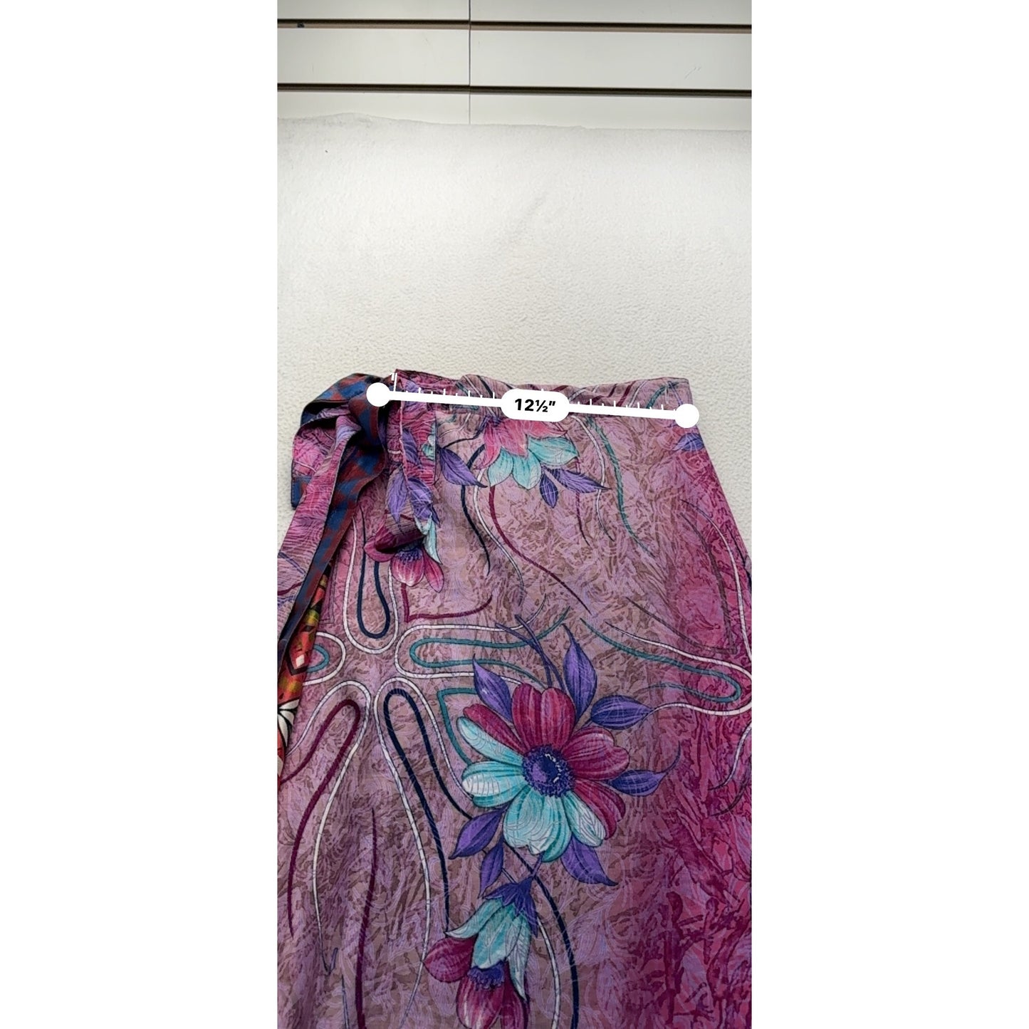 Darn Good Yarn Wrap Skirt One Size Silk & Viscose Floral & Geometric #305B