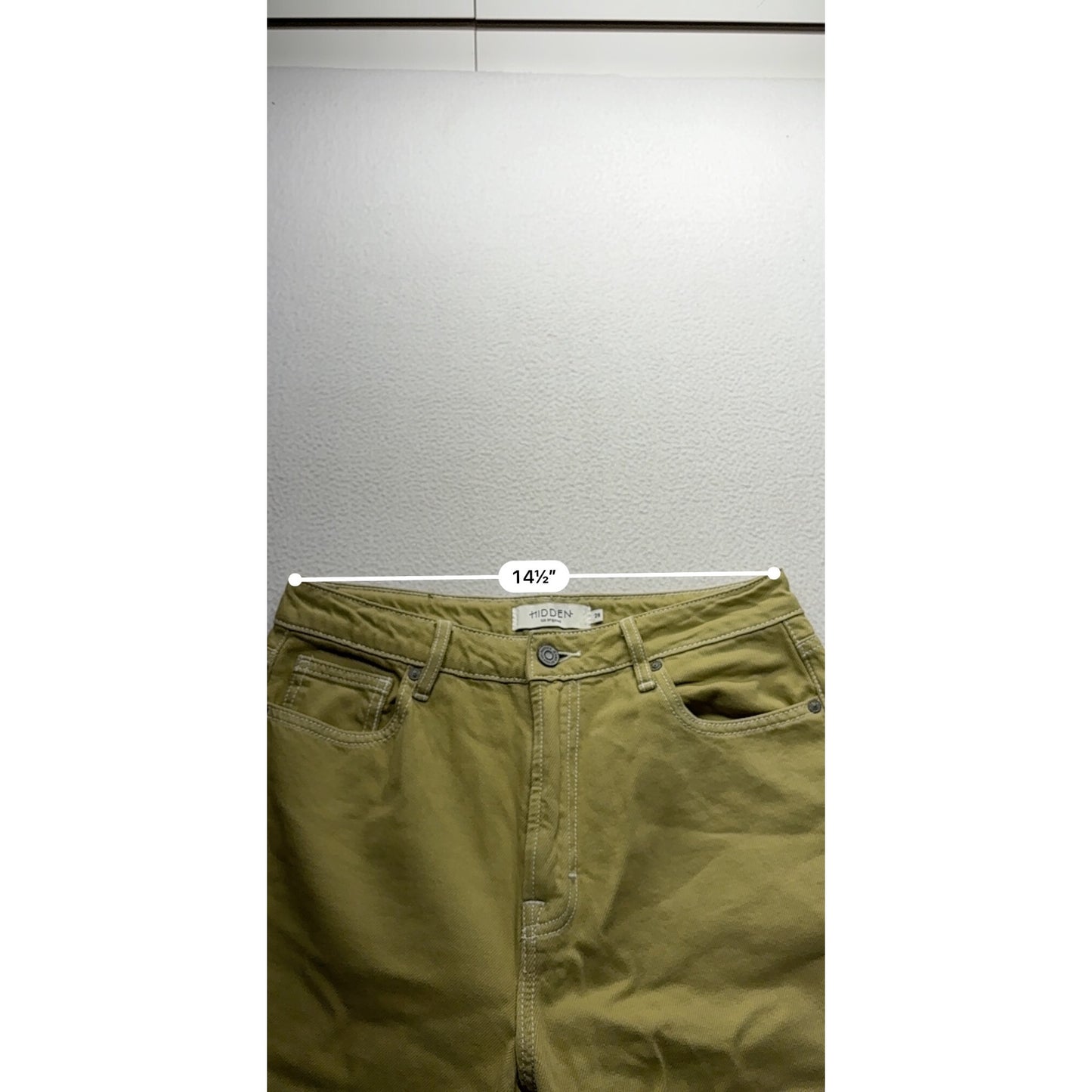 Hidden Los Angeles  Green Straight-Leg Jeans Size 28 #7505