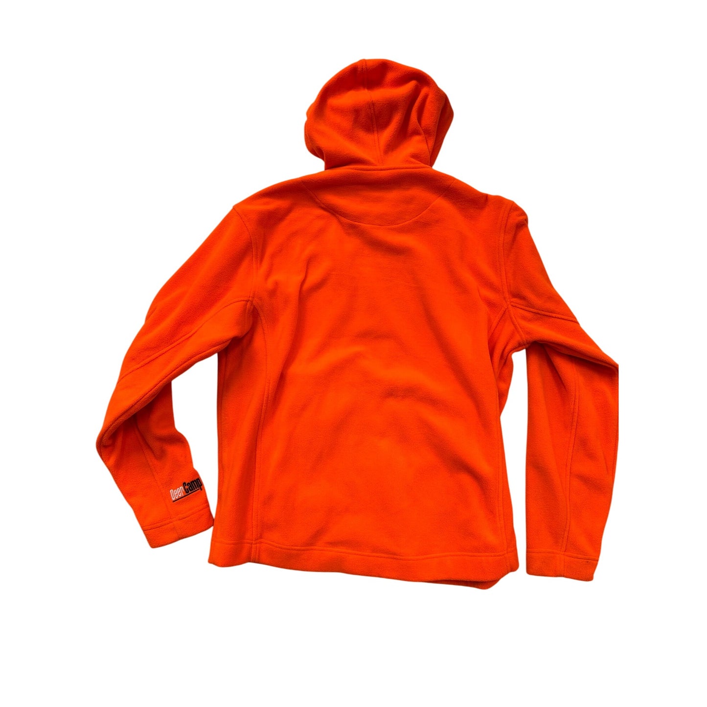Deer Camp Mens Orange Fleece Zip-Up Hoodie Jacket #6364