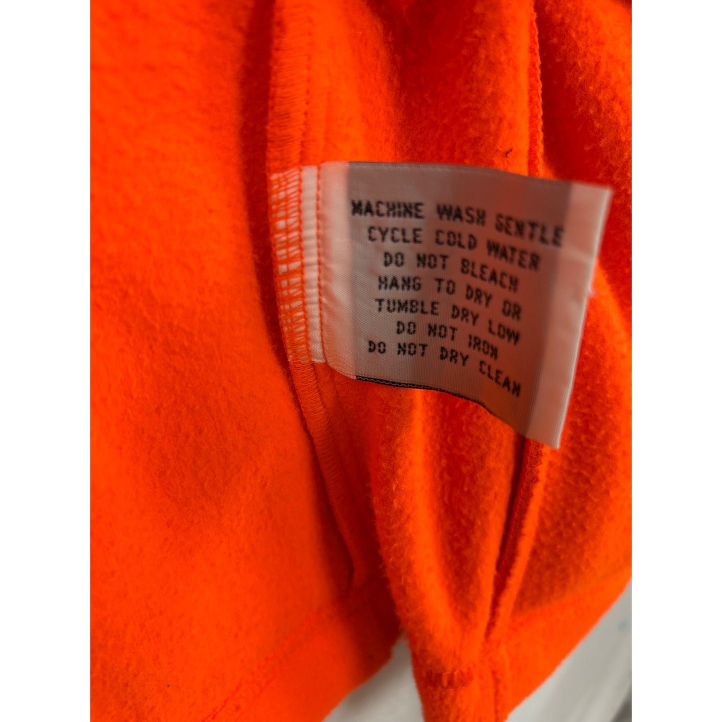 Deer Camp Mens Orange Fleece Zip-Up Hoodie Jacket #6364