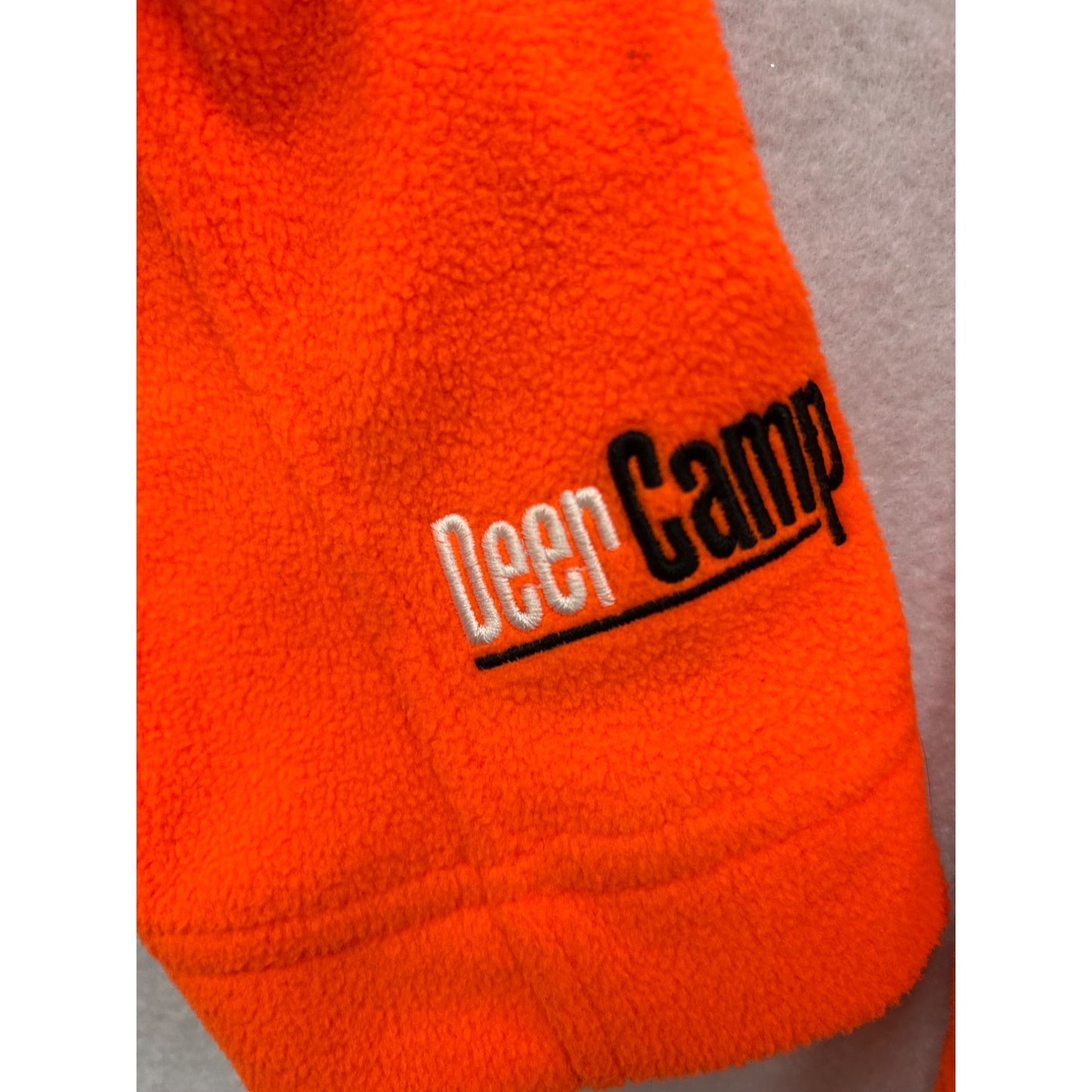 Deer Camp Mens Orange Fleece Zip-Up Hoodie Jacket #6364