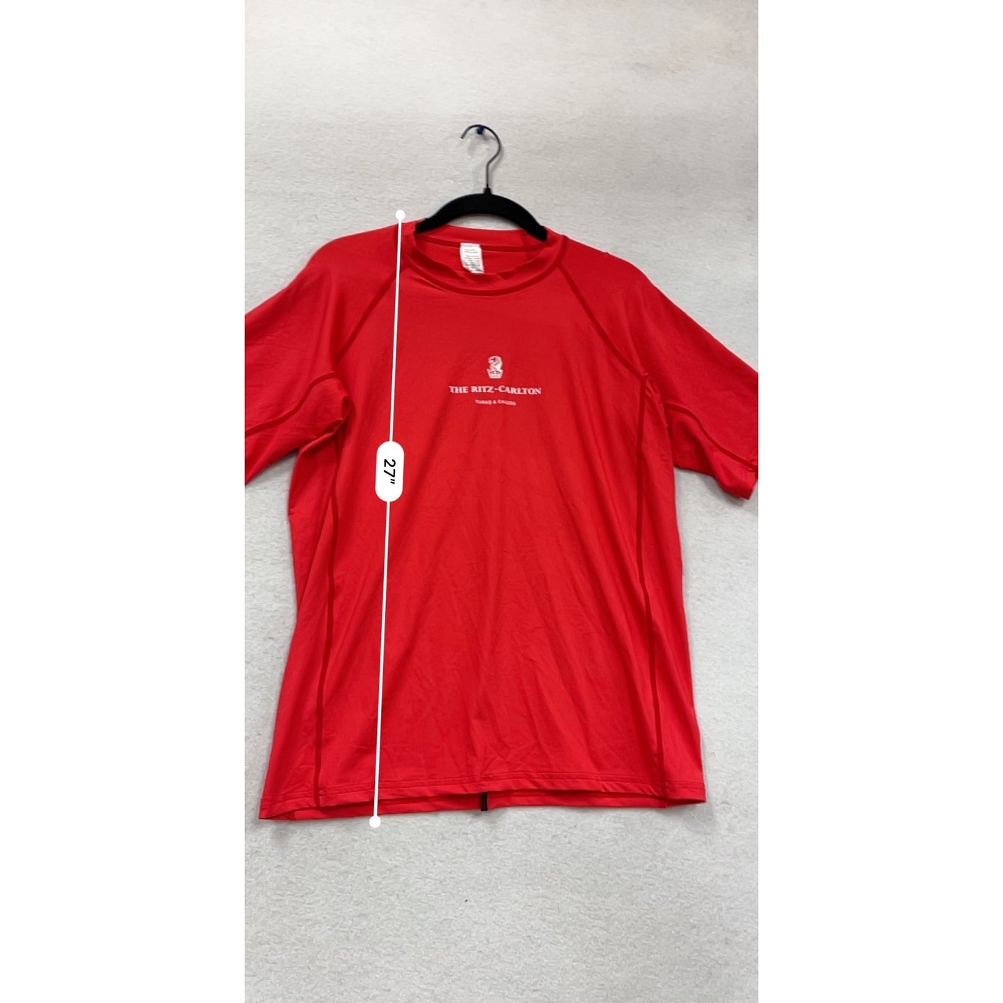 The Ritz-Carlton Turks & Caicos Red Short Sleeve Shirt S #897A