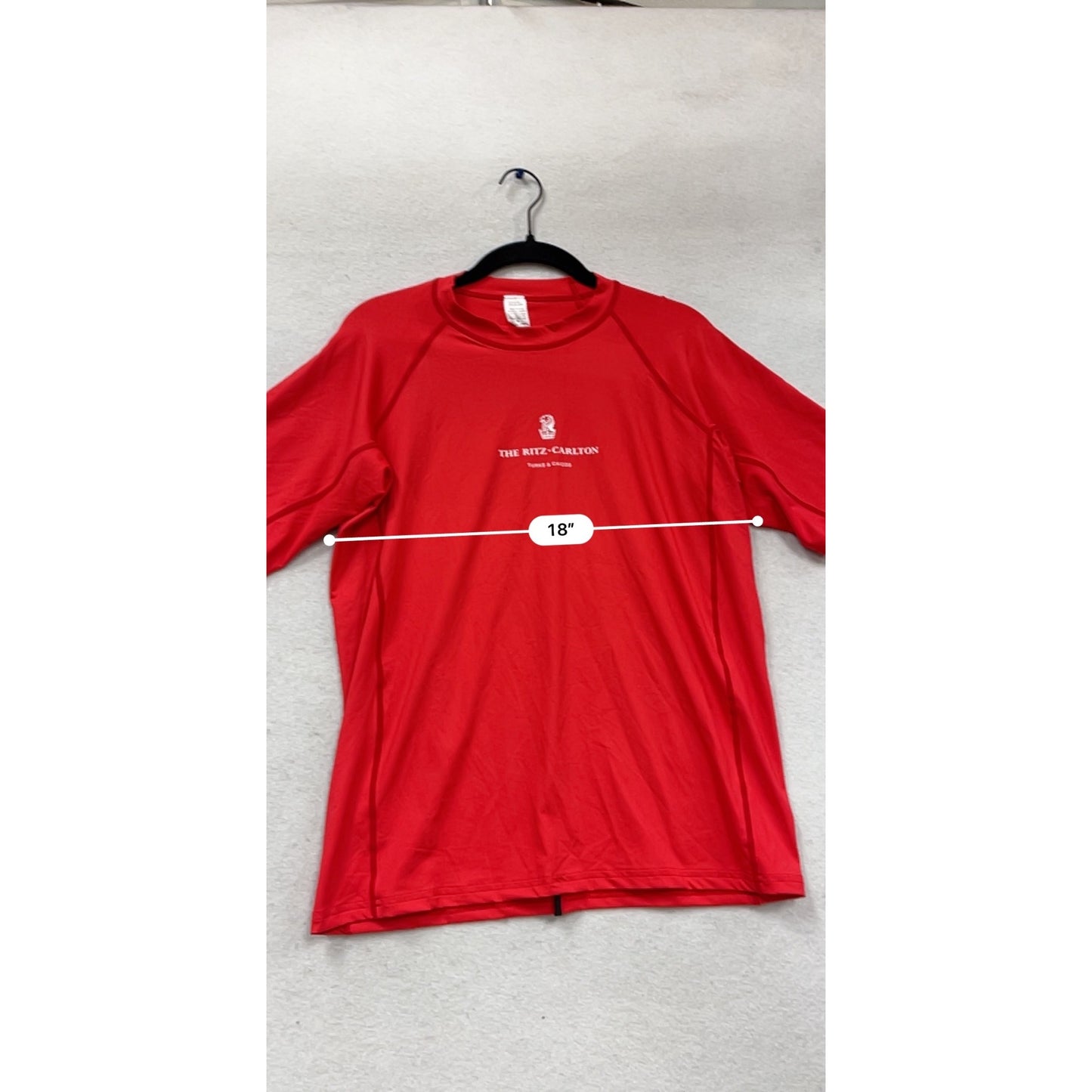 The Ritz-Carlton Turks & Caicos Red Short Sleeve Shirt S #897A
