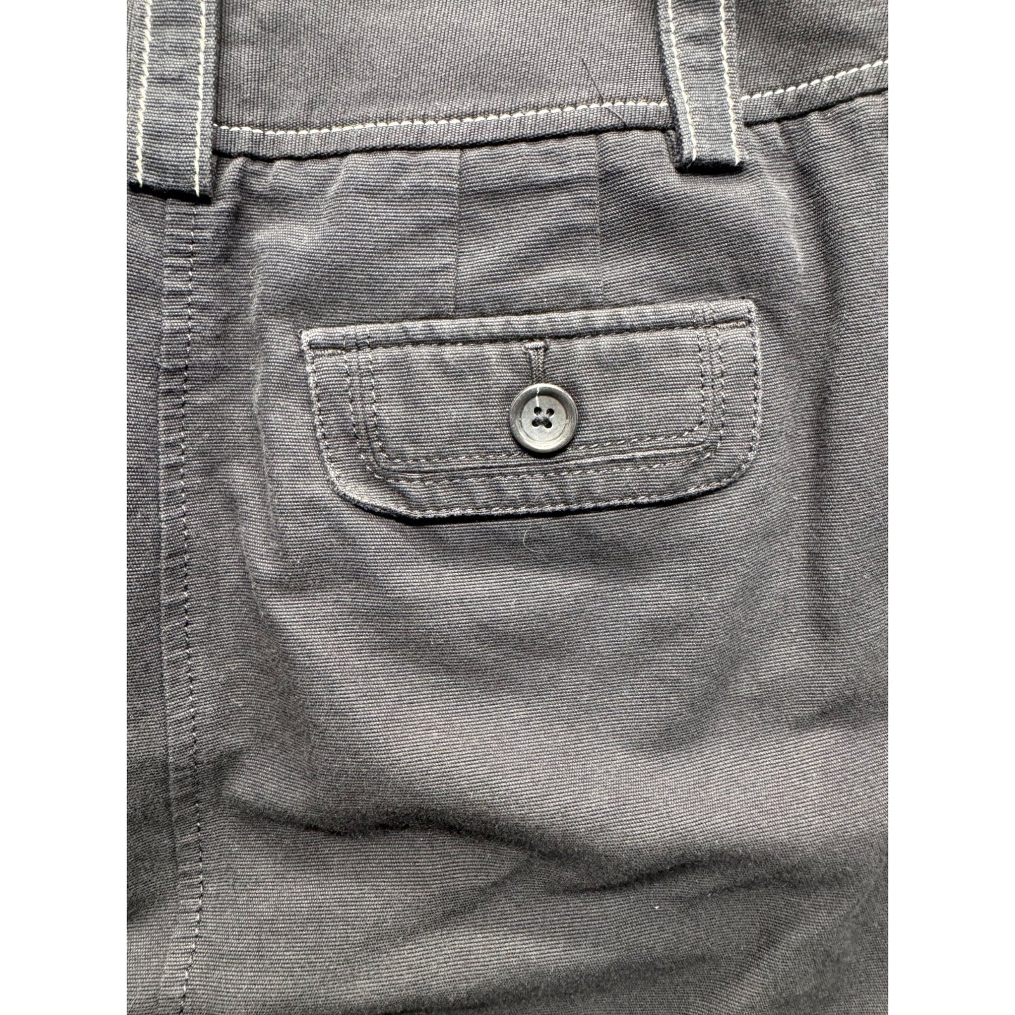 Ann Taylor Navy Blue Skirt Size 4 With Stitch Detail & Button Pockets #189B