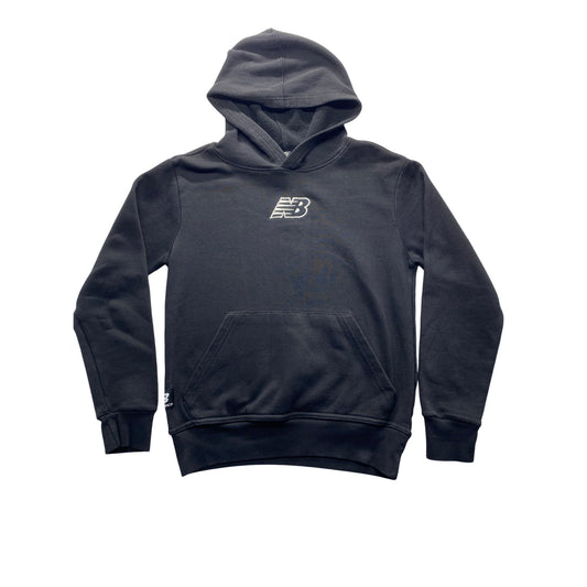 New Balance Youth Hoodie Black  Cotton/Polyester Pullover Kangaroo Pocket #7168