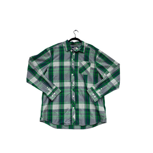 The North Face Plaid Long Sleeve Button-Up Shirt Size XL #948A