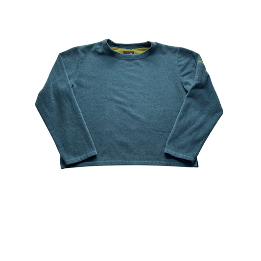 Horny Toad Teal Long Sleeve Fleece Pullover W/ Zip Pocket Size L #9161