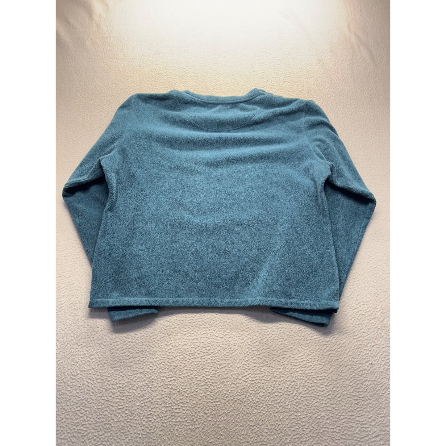 Horny Toad Teal Long Sleeve Fleece Pullover W/ Zip Pocket Size L #9161