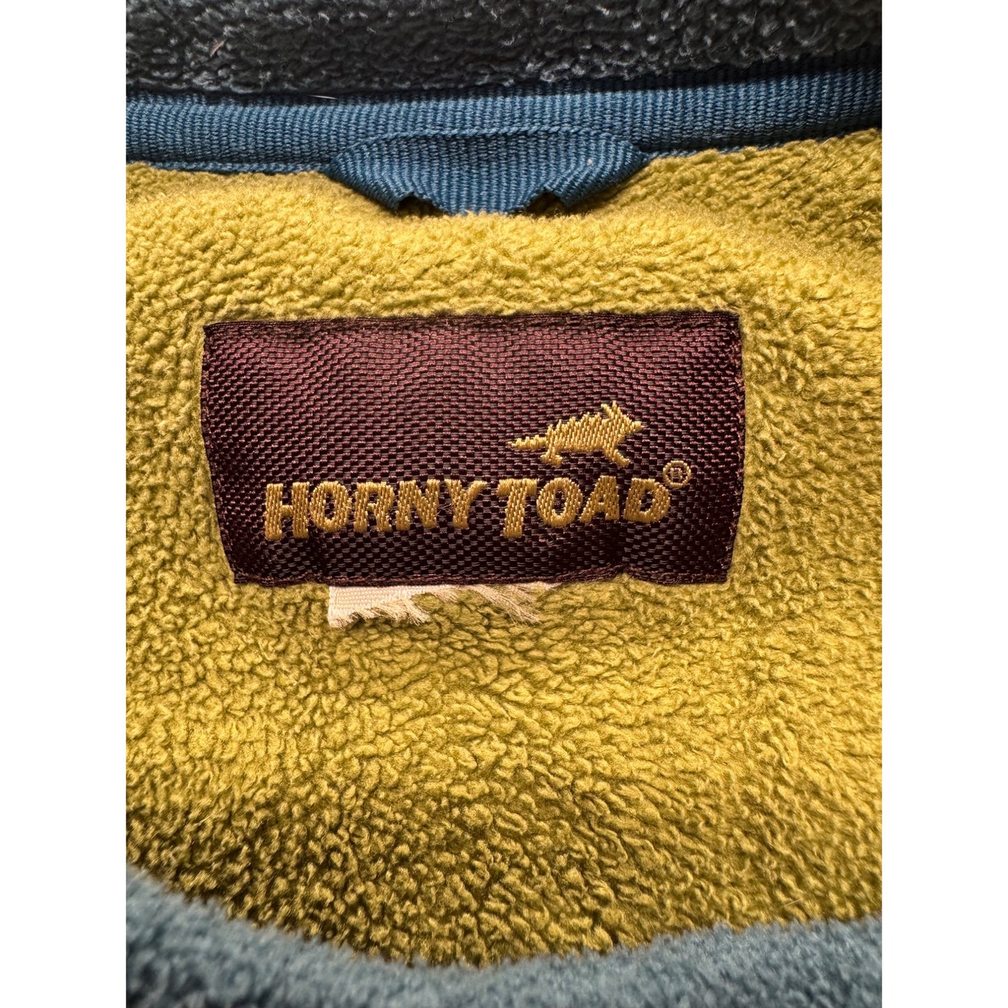 Horny Toad Teal Long Sleeve Fleece Pullover W/ Zip Pocket Size L #9161
