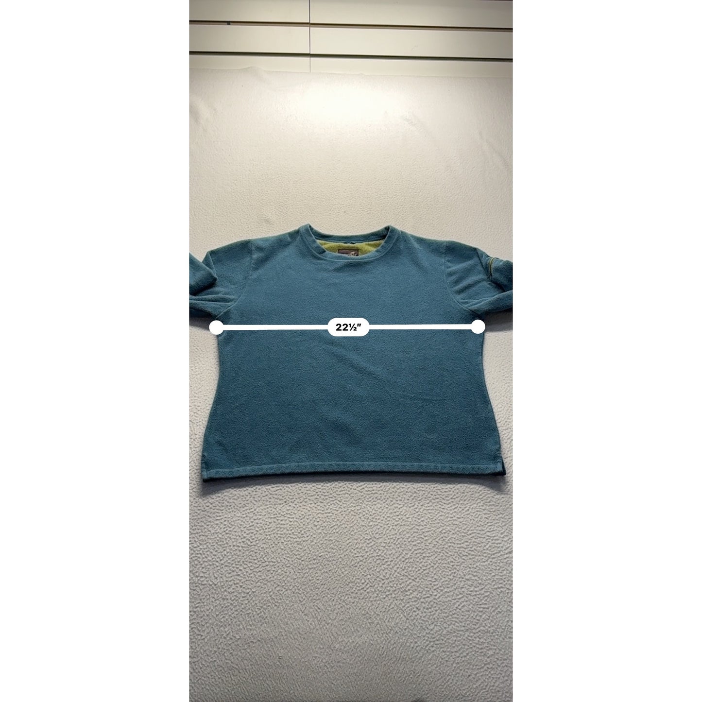 Horny Toad Teal Long Sleeve Fleece Pullover W/ Zip Pocket Size L #9161