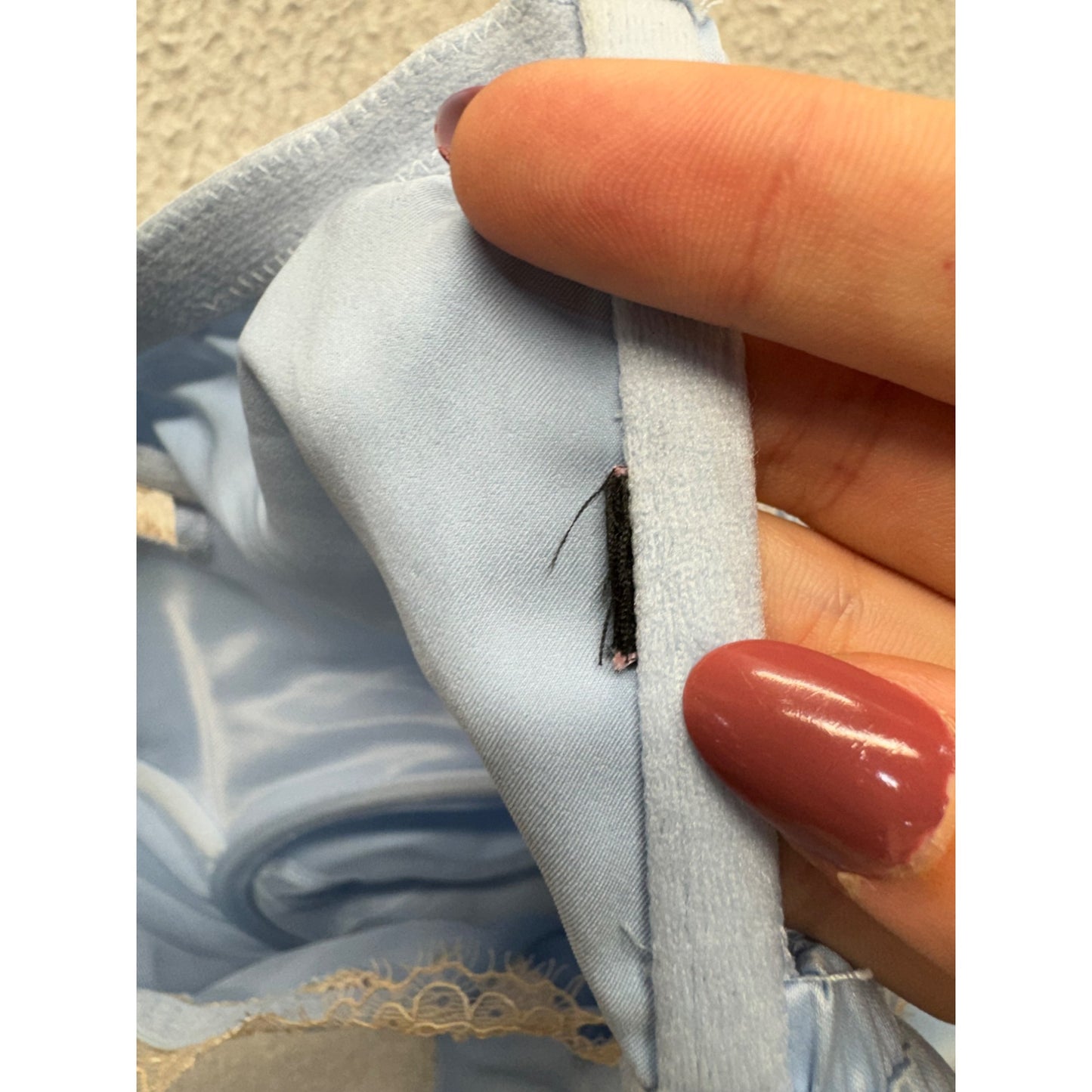 Womens Light Blue Satin & Lace Bustier Top #9031