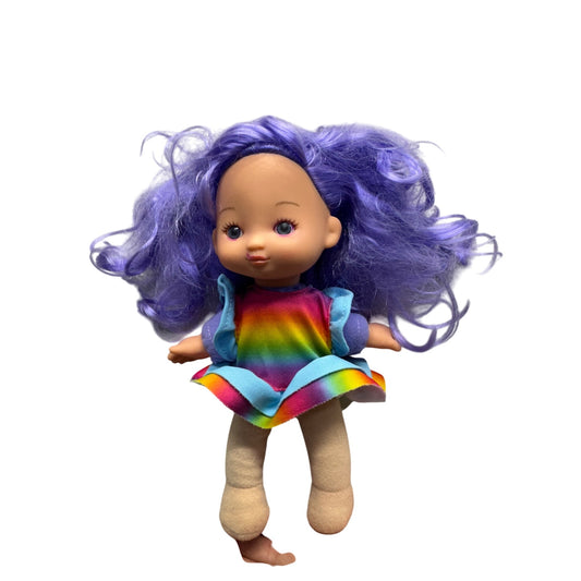 Rainbow Outfit Plush Doll With Purple Hair By Gi-Go Toys #9975