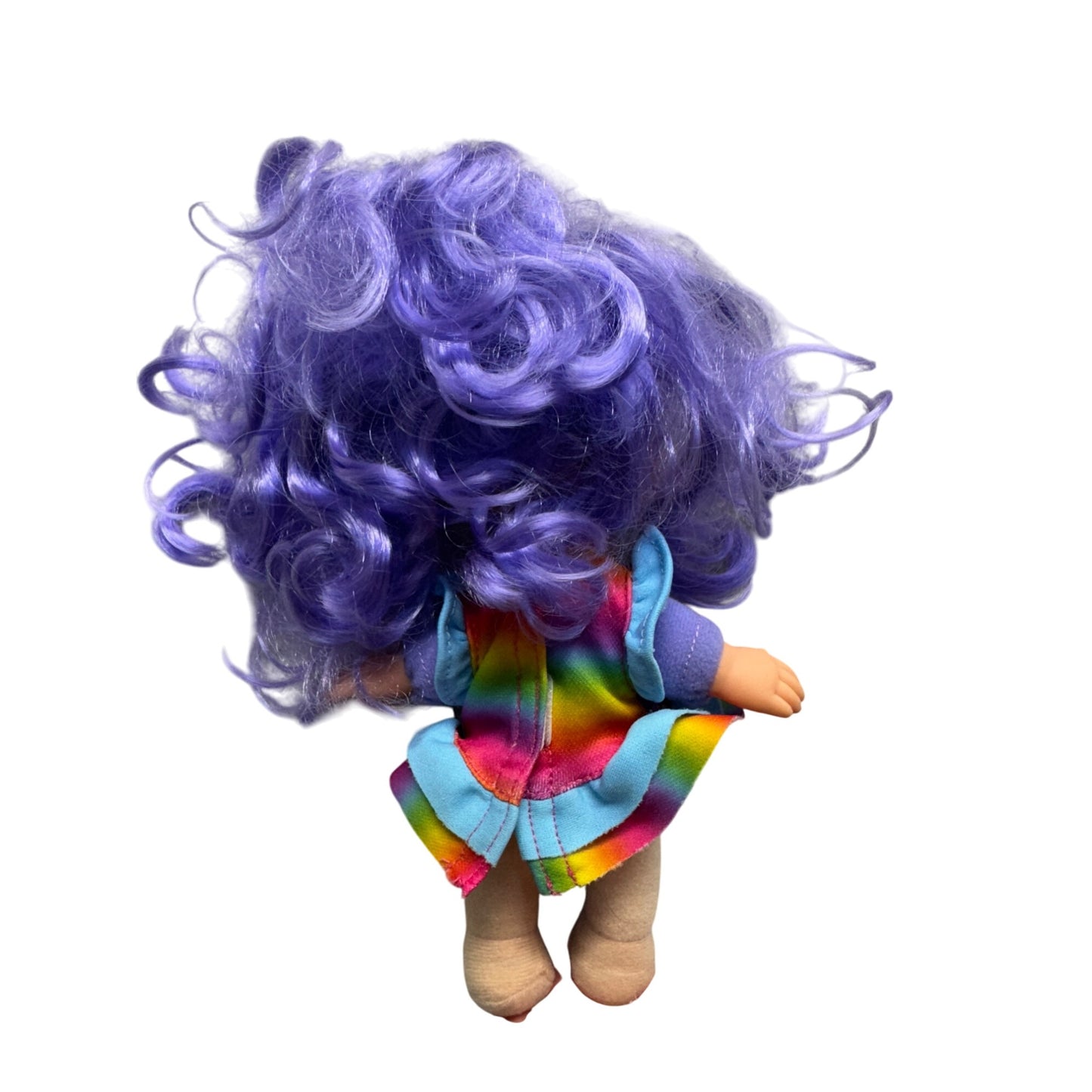 Rainbow Outfit Plush Doll With Purple Hair By Gi-Go Toys #9975