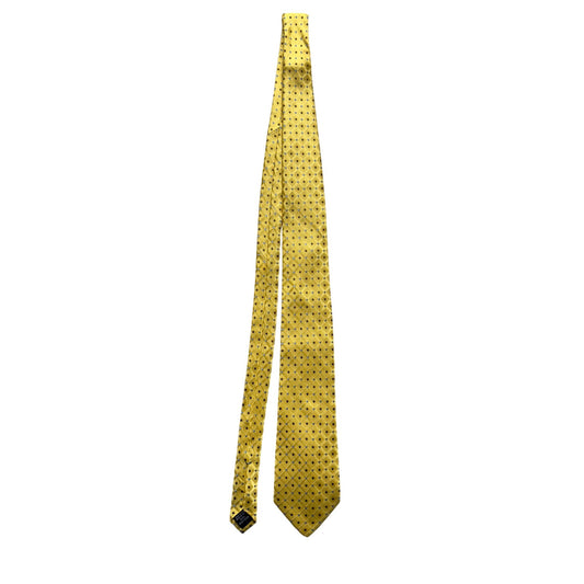 Eagle Yellow Silk Necktie Diamond Pattern 28 inch100% Silk 9386