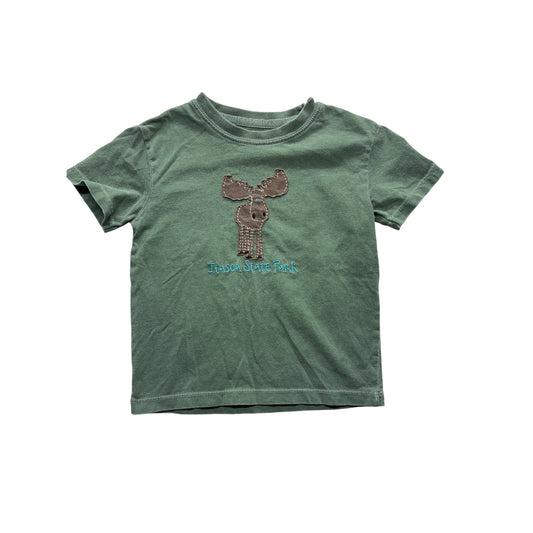 Kids Green Itasca State Park Moose T-Shirt #7451