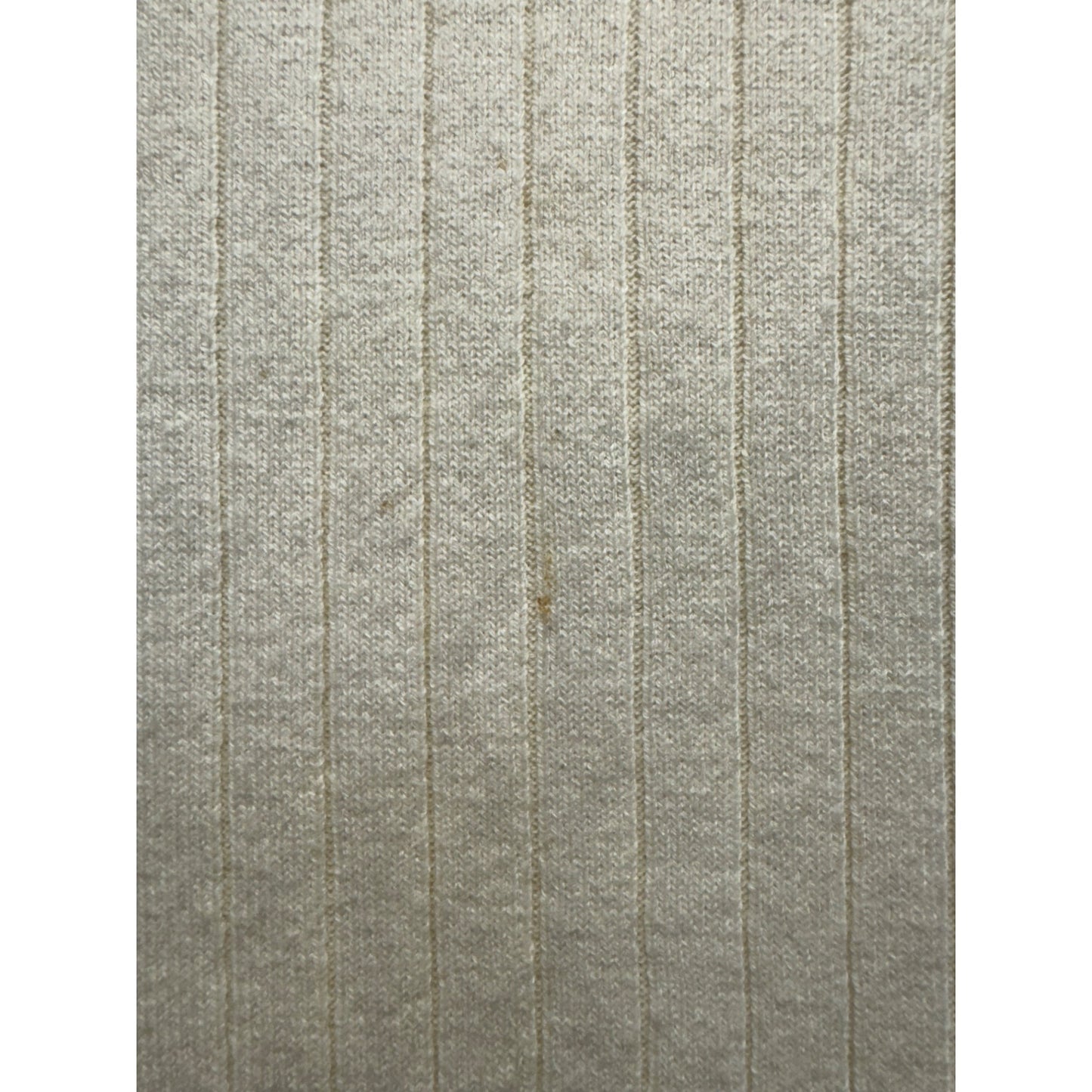 Cream Ribbed Half-Zip Sweater Pullover Size L 9428