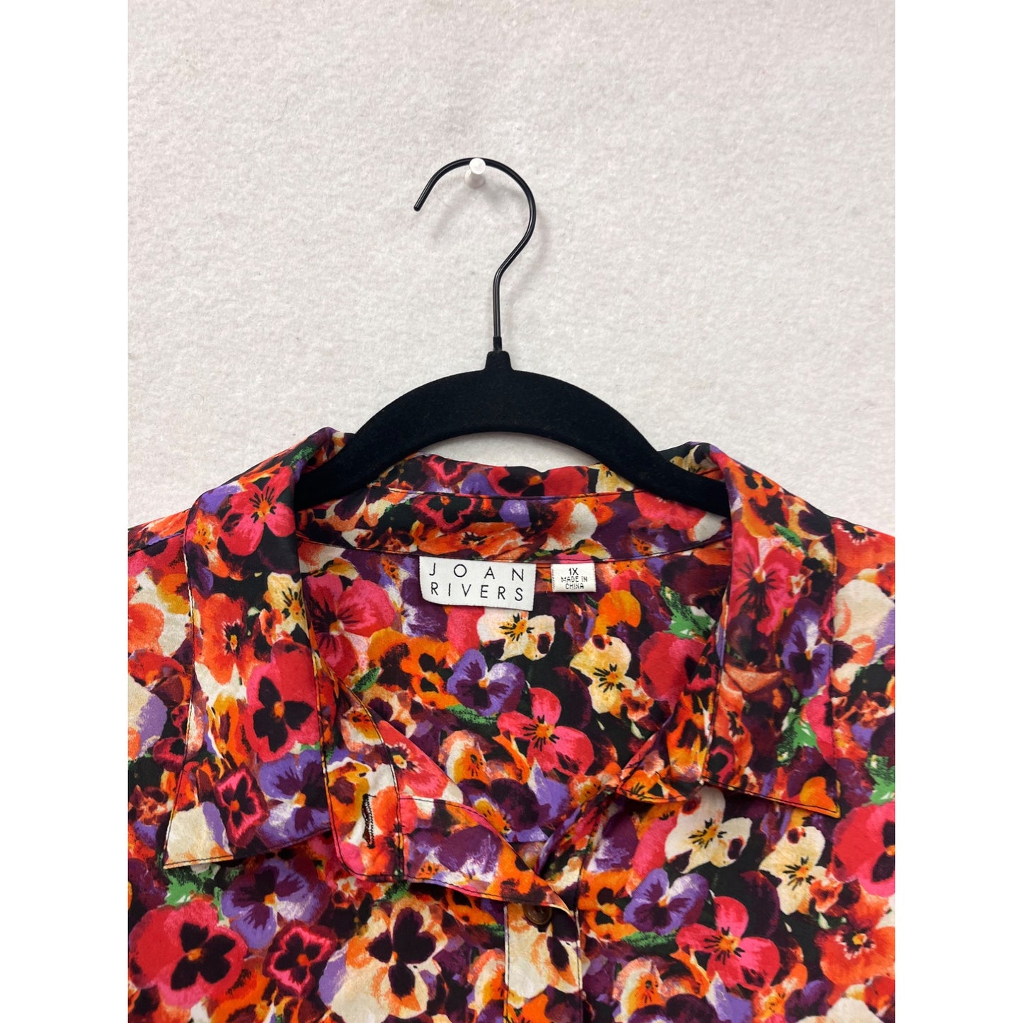 Joan Rivers Floral Tunic Top 1X #8845