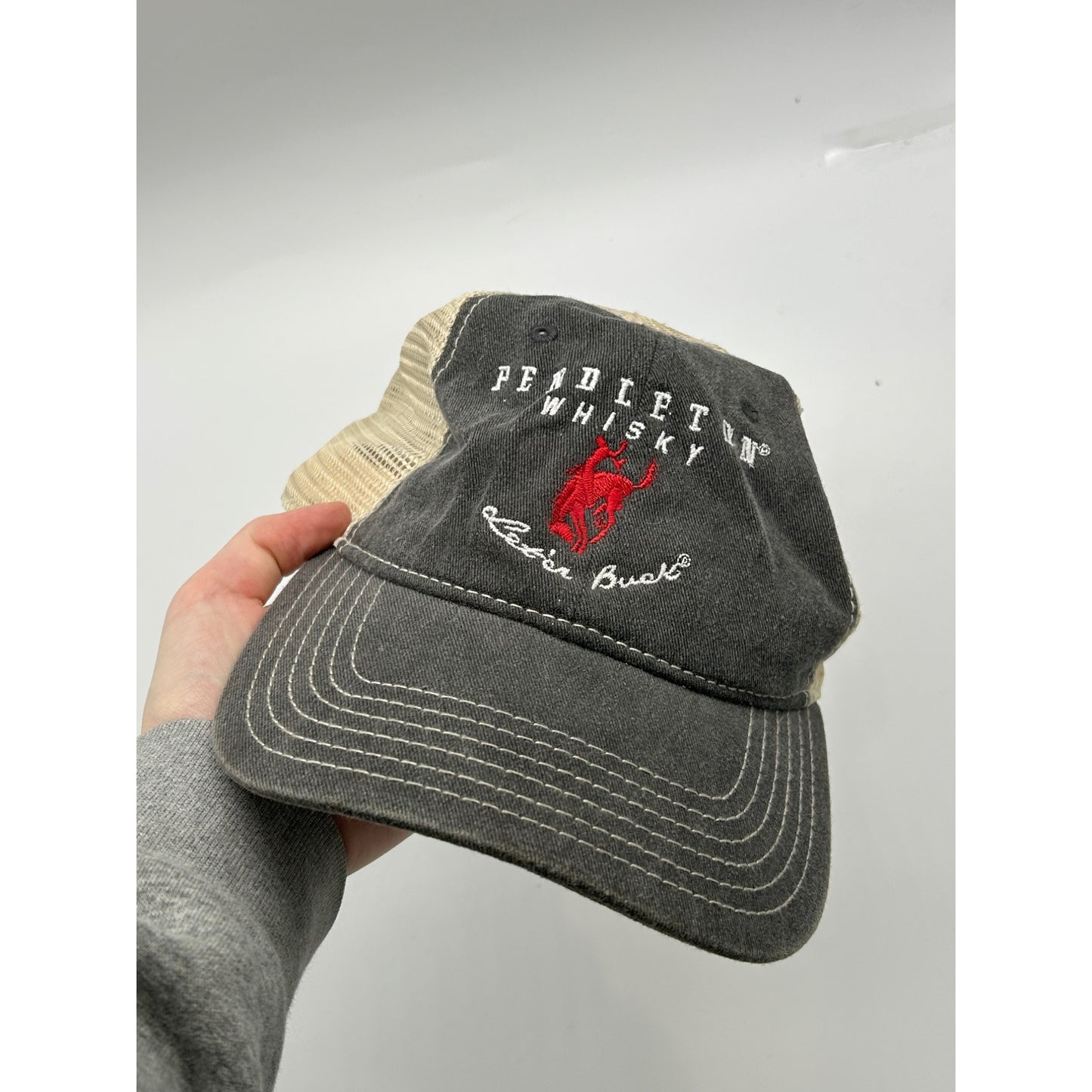 Pendleton Whisky Black & Tan Mesh Trucker Hat Adjustable Cap #6638
