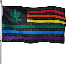 Marijuana USA (rainbow) Flag #41