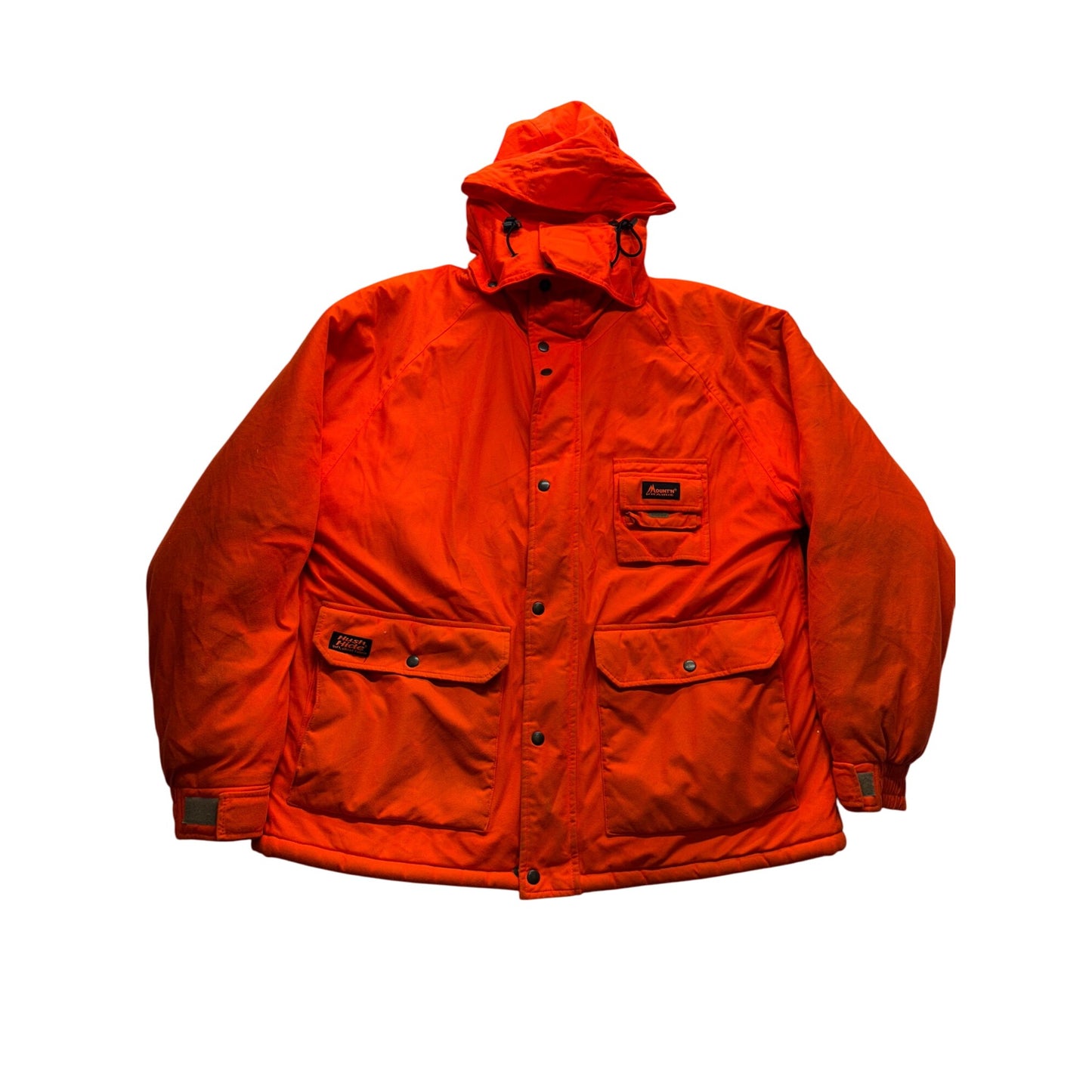 MountN Prairie Orange Hunting Jacket Size XL With Hood & Multiple Pockets 9489