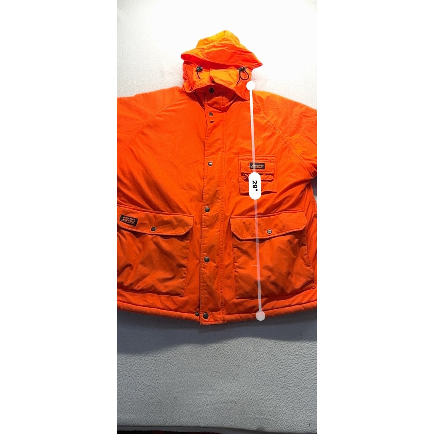 MountN Prairie Orange Hunting Jacket Size XL With Hood & Multiple Pockets 9489