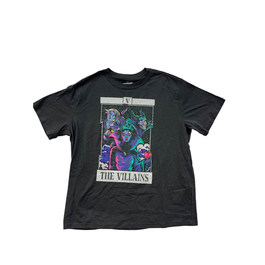 Disney Villains Black Graphic T-Shirt Size Large #8750