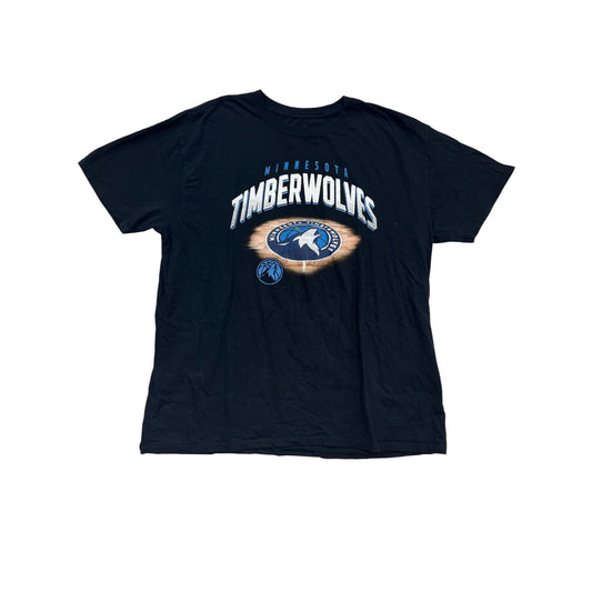 Minnesota Timberwolves NBA T-Shirt Black Size 2XL #356A