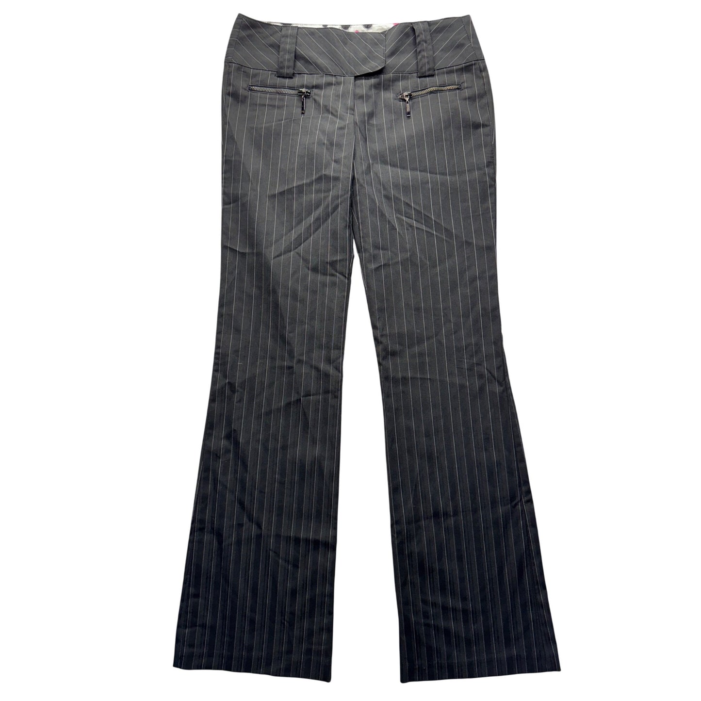 Joe Benbasset  Pinstripe Gray Dress Pants With Zipper Pockets Size M #19B