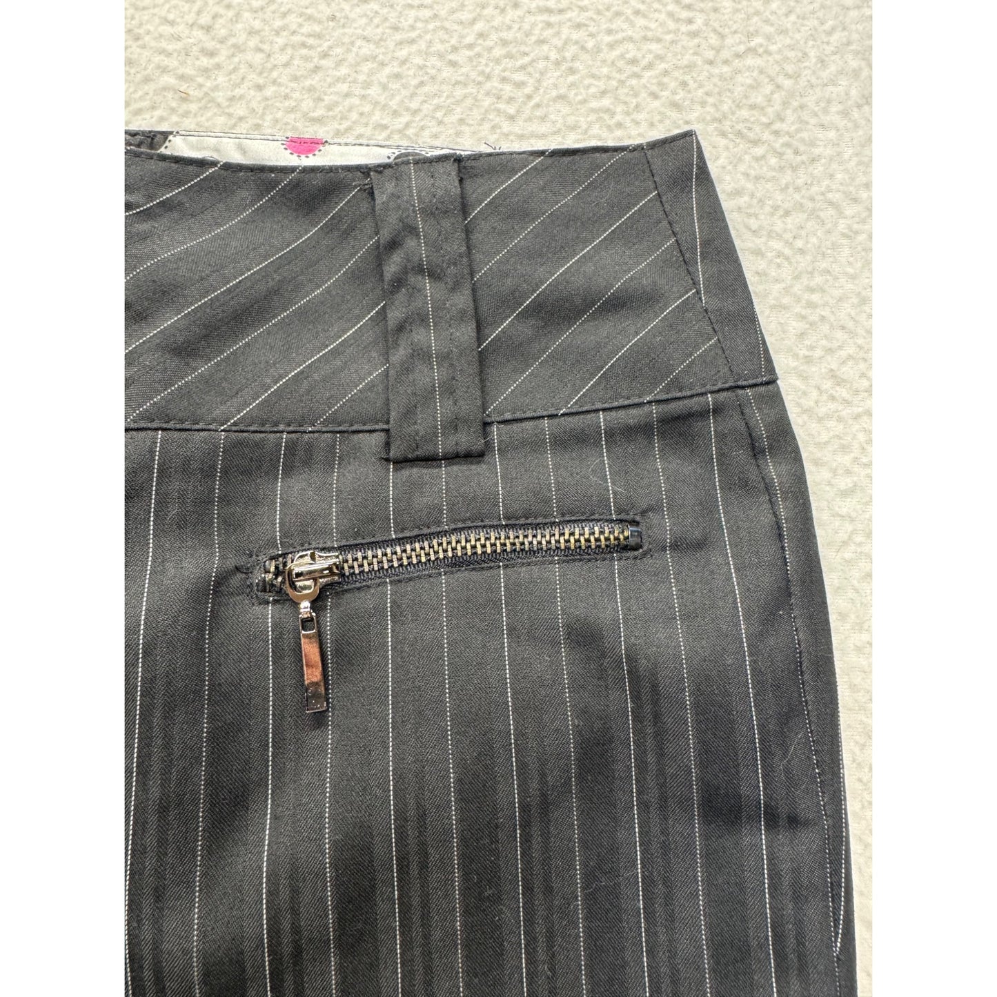 Joe Benbasset  Pinstripe Gray Dress Pants With Zipper Pockets Size M #19B